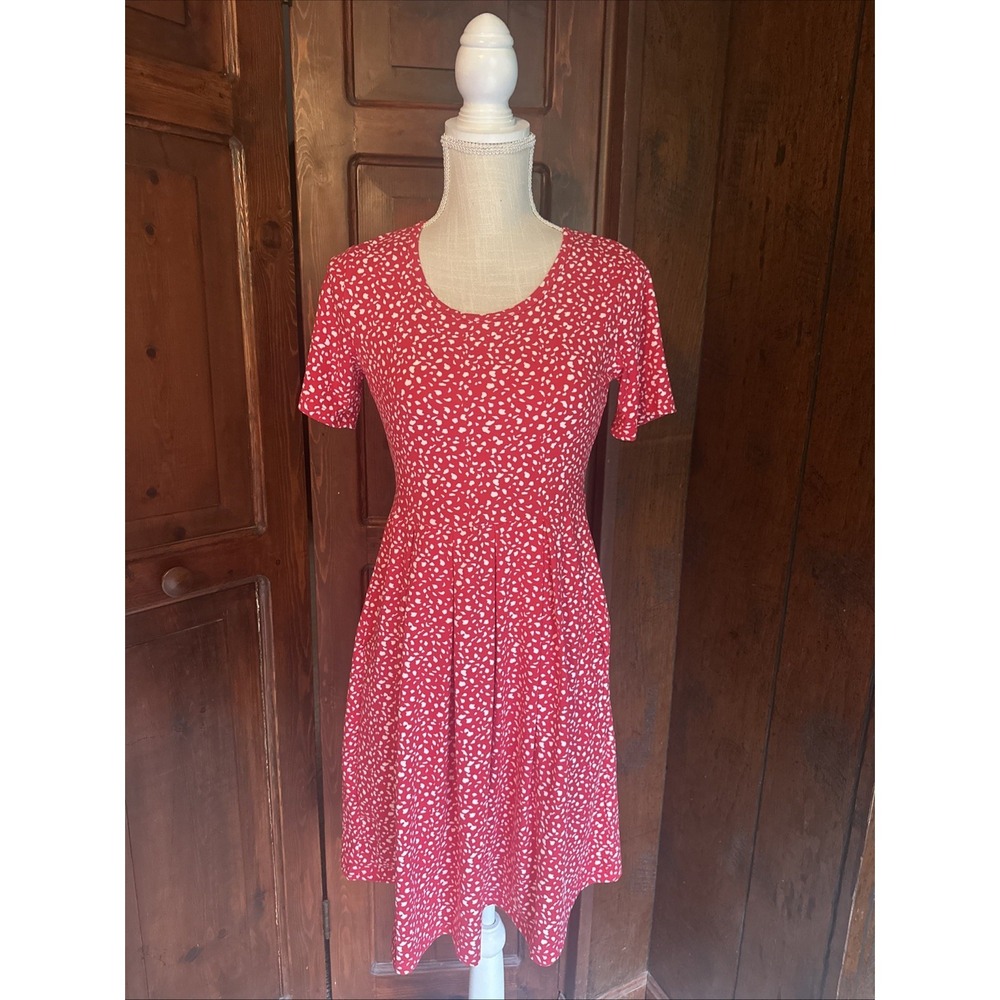Womens Auselily Pleated A Line Dress, Pockets , Size Small Pink SUMMER NWT